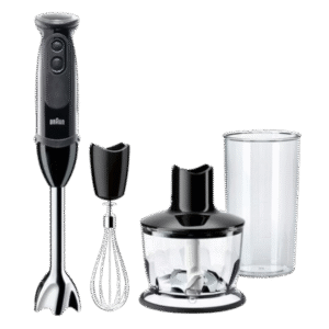 Braun MQ5235.BK MultiQuick 5 Vario – 1000W 21‑Speed Hand Blender with Chopper, Whisk & Beaker – Premium Black