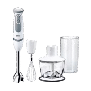 Braun MultiQuick 5 Vario MQ5235 Hand Blender (White) – 1000W, 21 Speeds, PowerBell Plus & Chopper Kit