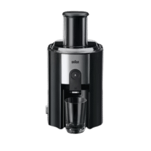Braun J500 Black / Black‑Silver Spin Juicer – 900 W Power, 75 mm Large Chute, Anti‑Drip & Fast Juicing