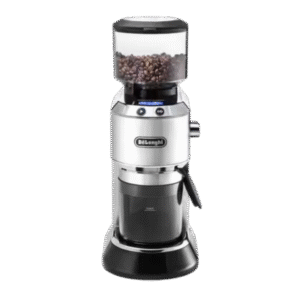 De’Longhi Dedica KG521.M – 18‑Level Conical Burr Grinder with Aroma & Cup Selectors
