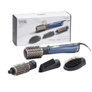 BaByliss AS965 Rotating Hot Air Brush – 1000W 4-in-1 Hair Styler with Ionic Technology for Smooth, Voluminous Hair