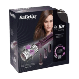 BaByliss 2736E Hot Air Styler – 1,000 W Rotary Brush with Ceramic Coating & Ionic Shine