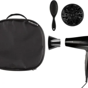 Remington Style Edition D3171GP – 2200 W Hair Dryer Gift Set with Diffuser, Paddle Brush & Silk Scrunchie
